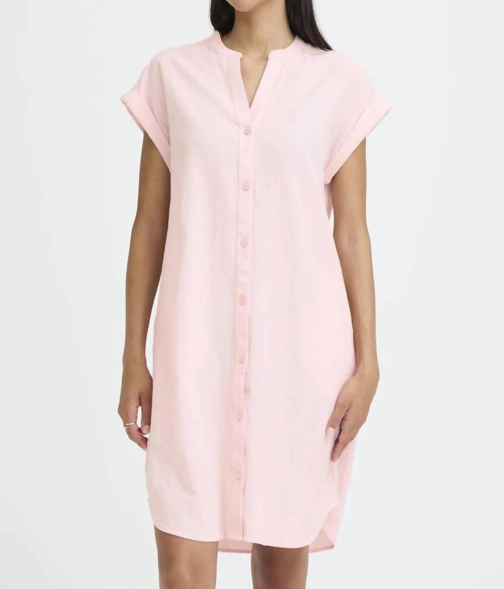 NEW B.YOUNG ellana shirt mini dress in parfait pink
